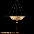 Fortuny Lamp Scudo Saraceno Murano Glass Light with Metal Rim BUY thru www.luminosodesign.com