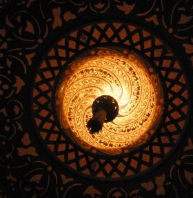 Fortuny Lamp Glass Samarkanda with Metal Rim BUY thru www.luminosodesign.com