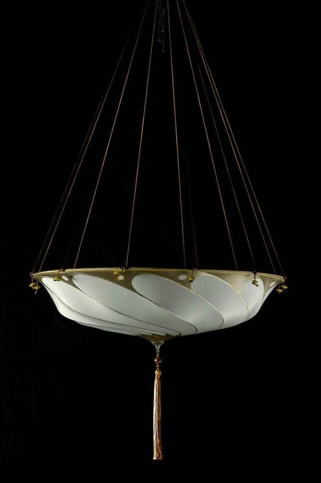 Fortuny Lamp Silk Scudo Saraceno Neutro Pattern Buy Thru www.luminosodesign.com